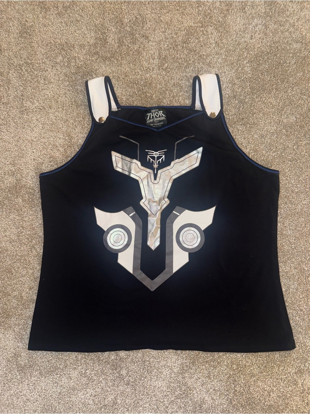 Her Universe Black Tank Top with Metallic Silver Graphic